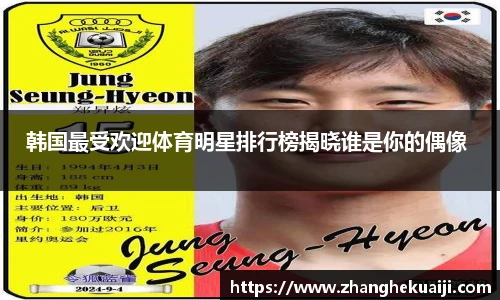 韩国最受欢迎体育明星排行榜揭晓谁是你的偶像 